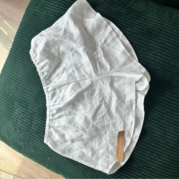 Reformation Tillie Linen White Short Size XL - Picture 5 of 7